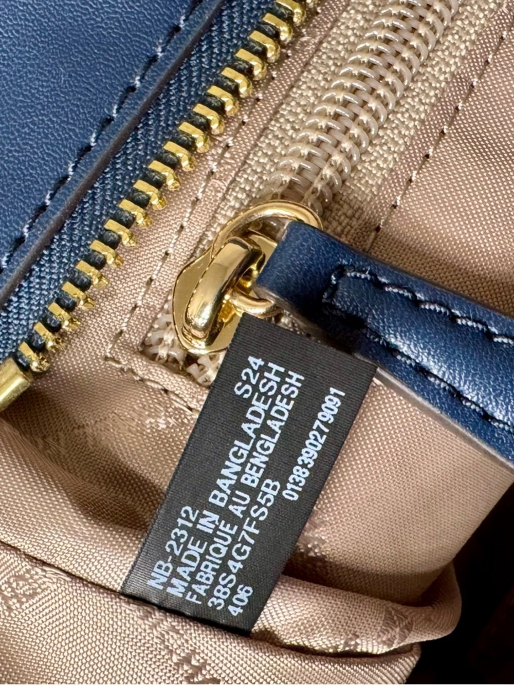 Michael Kors Freya Navy Blue Pebbled Leather Satchel with Detachable Strap - Picture 6 of 12